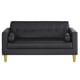 thumbnail image 1 of Sofa Retro 3 Cuerpos Pu 01 Negro, 1 of 5