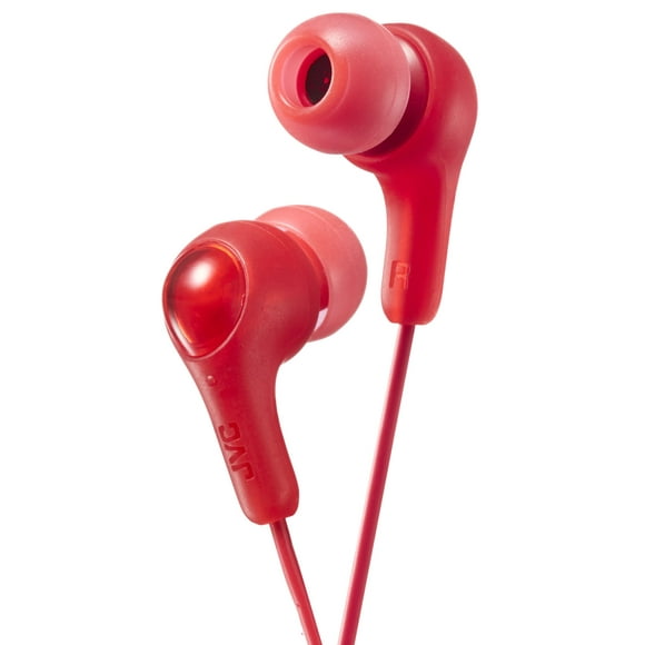 Auriculares intraaurales JVC Gumy HAFX7R rojos con almohadillas de silicona