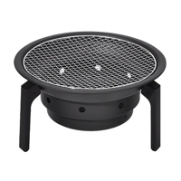 Genérico - Parrilla A Carbón, Barbacoa Portatil Camping, Senderismo Color Negro