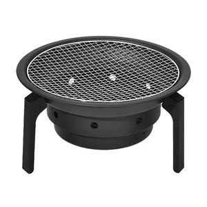 Genérico - Parrilla A Carbón, Barbacoa Portatil Camping, Senderismo Color Negro