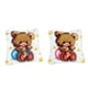 thumbnail image 2 of Juego De 2 Alfombras Con Gancho De Pestillo, Bordado De Bricolaje, Cojín, Almohada, Oso De Peluche, 2 of 5