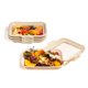 thumbnail image 1 of Bandeja de snacks Crudités rectangular, paquete de 4, libre de BPA, color crema, 1 of 9