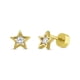 thumbnail image 1 of Aros de Estrella de 6mm con Circón de Plata 925 enchapados en Oro 18k, 1 of 2
