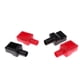 thumbnail image 3 of 4 Piezas Coche Auto Batería Terminal Abrazadera Clips Cubiertas De Protección Negro + Rojo, 3 of 4