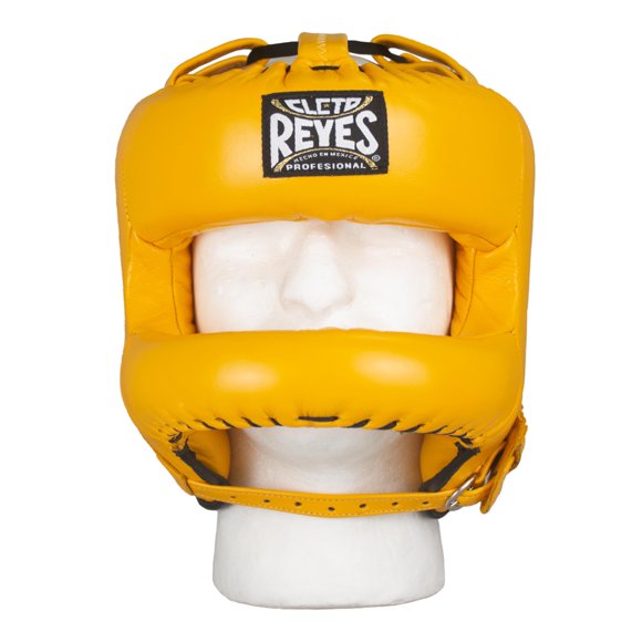 Protector de cabeza de boxeo CLETO REYES Cuero Amarillo