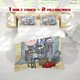 thumbnail image 1 of 3pcs Daily Work Cartoon Character Print Three Piece Bedding Set Soft Quilt Cover And Two Pillowcases, 1 of 5