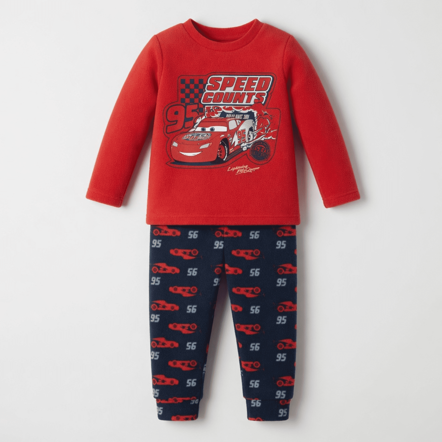Pijama Manga Larga Niño Speed Cars Rojo Disney