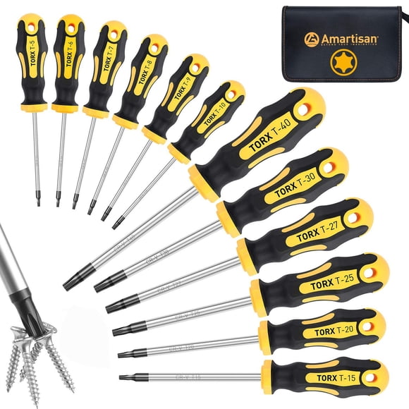 Juego de destornilladores Amartisan Magnetic Torx T5 - T40, 12 piezas