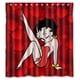 thumbnail image 1 of Cortina de ducha rosa Betty Boop, juego de cortinas de baño con ganchos, tamaño 60 x 72 pulgadas, 1 of 3