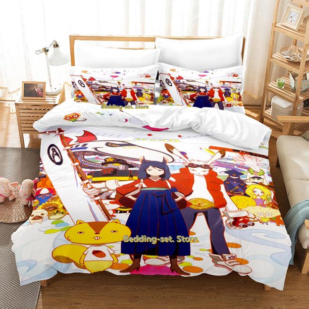 New Summer Wars Bedding Set Single Twin Full Queen King Size Bed Set Adult Kid Bedroom Duvetcover Sets 3D Anime Bed Sheet Set Bed Sheets