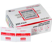 Ninja Quest - Almohadillas Quitaesmaltes, Paquete De 200 Unidades, Sin Acetona, Envueltas Individualmente