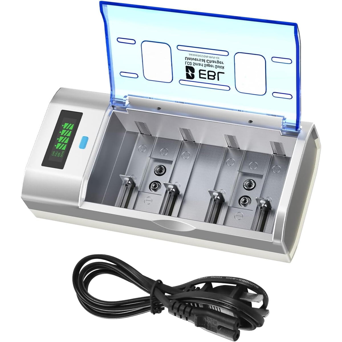 Cargador Universal Ebl 14 Ranuras Lcd Nimh Nicd Descarga