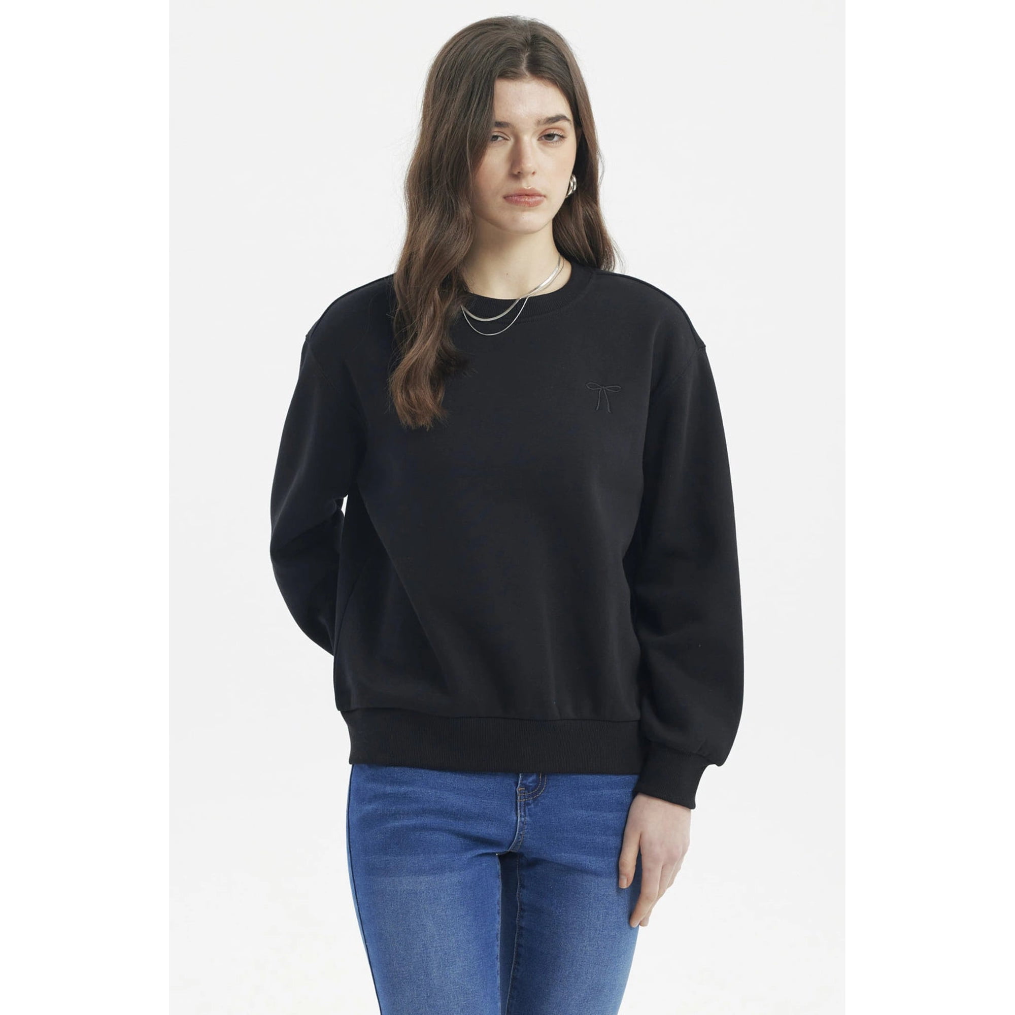 Fashionspark - Polerón Mujer Liso Negro