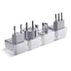 thumbnail image 1 of Juego de adaptadores de enchufes Ceptics USA a Europa, paquete de 4 con tipo C, E/F, G, L, 1 of 8