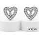 thumbnail image 4 of Aros Corazón Circonita Pavé Plata 925 Pegados Nordvik Regalo Plateado, 4 of 5
