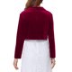 thumbnail image 3 of INSPIRE CHIC Bolero de Terciopelo para Vestidos de Noche de Mujer con Manga Larga y Adorno Brillante para Bodas Elegante Cóctel M Burdeos, 3 of 6
