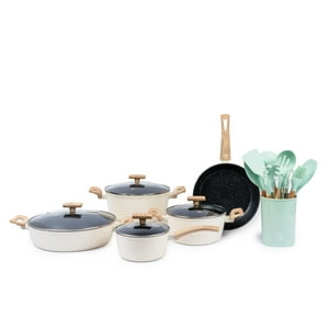 Pack Batería Savannah 9 Pz+Set 12 Utensilios Calipso Simplit Crema