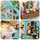 thumbnail image 3 of Kit de casa en miniatura BenBen Garden Tea House con muebles y LED, 3 of 7