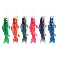 Magideal - Bandera De Carpa Japonesa Con Manga De Viento, Manga De Viento De Carpa Japonesa, Bandera De Carpa Japonesa Con Cometa De 6 Piezas, Para El Jardín Del 50Cm