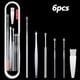 thumbnail image 1 of 6Pcs/Set Stainless Steel Ear Care Cleaning Tool Earpick Cleaner Curette Spoon Health Care Earpick Ear Wax Pickers Remover Tool, 1 of 3