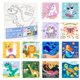 thumbnail image 1 of Lienzo para pintar CONDA 15 × 15 cm paquete de 12 con animales pre‑dibujados, 1 of 8