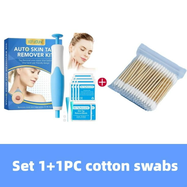 2 In1 Painless Auto Skin Tag Mole Removal Kit Cleaning Tools Face Skin Care Body Dot Treatments Remover Beauty Health
