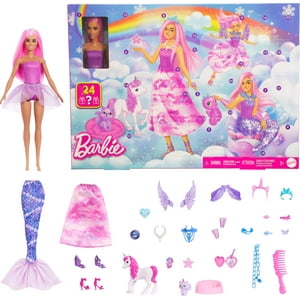 Calendario De Adviento Barbie Con Muñeca Y 24 Accesorios De Juguete Sorpresa