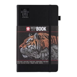 Libreta Sakura 21X13Cm 140Gr 80 Hojas Negras