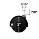 thumbnail image 5 of Ruedas giratorias Caster Chair Company 5 cm poliuretano - juego de 4, 5 of 9