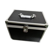 Magideal - Estuche De Maquillaje Con Asa, Organizador De Maquillaje De Aluminio, Elegante Estuche Para Suministros De Manicura, Caja De Almacenamiento De Para