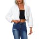 thumbnail image 1 of INSPIRE CHIC Chaqueta de Mujer Casual de Piel Sintética con Capucha y Cremallera, Chaqueta de Forro Polar Recortada XL Blanca, 1 of 6