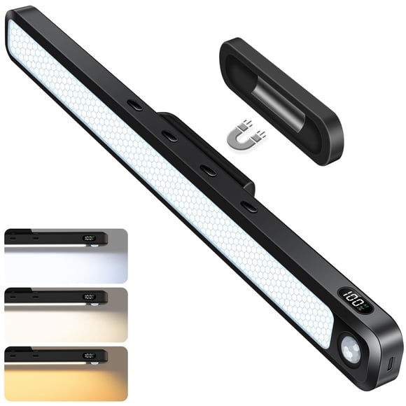 Barra de luz magnética Ferswe 3W con sensor de movimiento y batería recargable de 2000 mAh