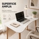 thumbnail image 4 of Escritorio 100x50x75 cm Blanco con Patas de Madera Estilo Nordico Home Office, 4 of 4