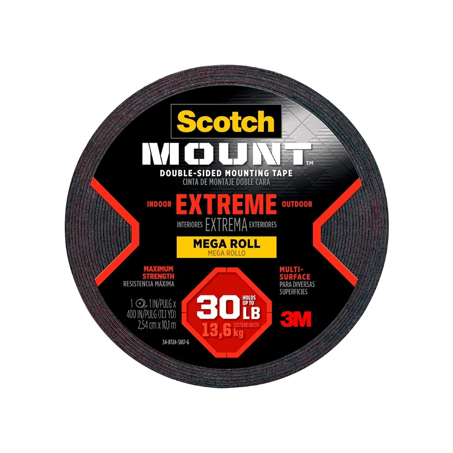 Cinta Doble Contacto Scotch-mount Extrema 25,4mmx10,1m 3m