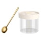 thumbnail image 5 of Recipiente de almacenamiento de alimentos transparente Contenedor de almacenamiento Recipiente de vidrio de borosilicato alto con escala multifunción 200ml con cuchara, 5 of 5