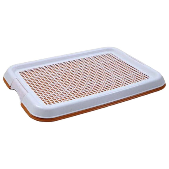 Bandeja de entrenamiento para orinal para perros, entrenador para ir al baño, fácil de limpiar, 18,5 "X 14", soporte para almohadilla para orinar para Rojo marrón
