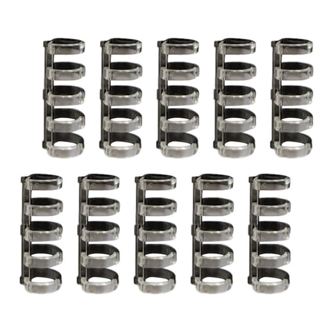 Ioensy - 10X 5 Anillas Para Encuadernación De Hojas Sueltas, Anillas Para Encuadernación Para Agenda De Oficina, Negro Y Blanco