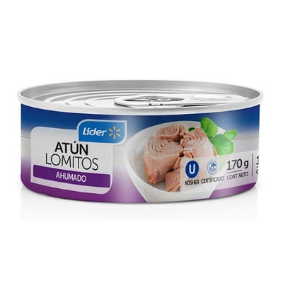 Atún Lomito Ahumado Lata Drenado 110 G - Neto 170 G Lider