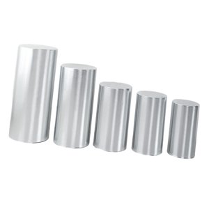 Magideal - 5X Cubiertas De Pedestal Cilíndrico Cubiertas De Soporte De Zócalo Cilíndrico Cubiertas De Zócalo Cilíndrico De Decoración Para Cumpleaños, Acción De Plata