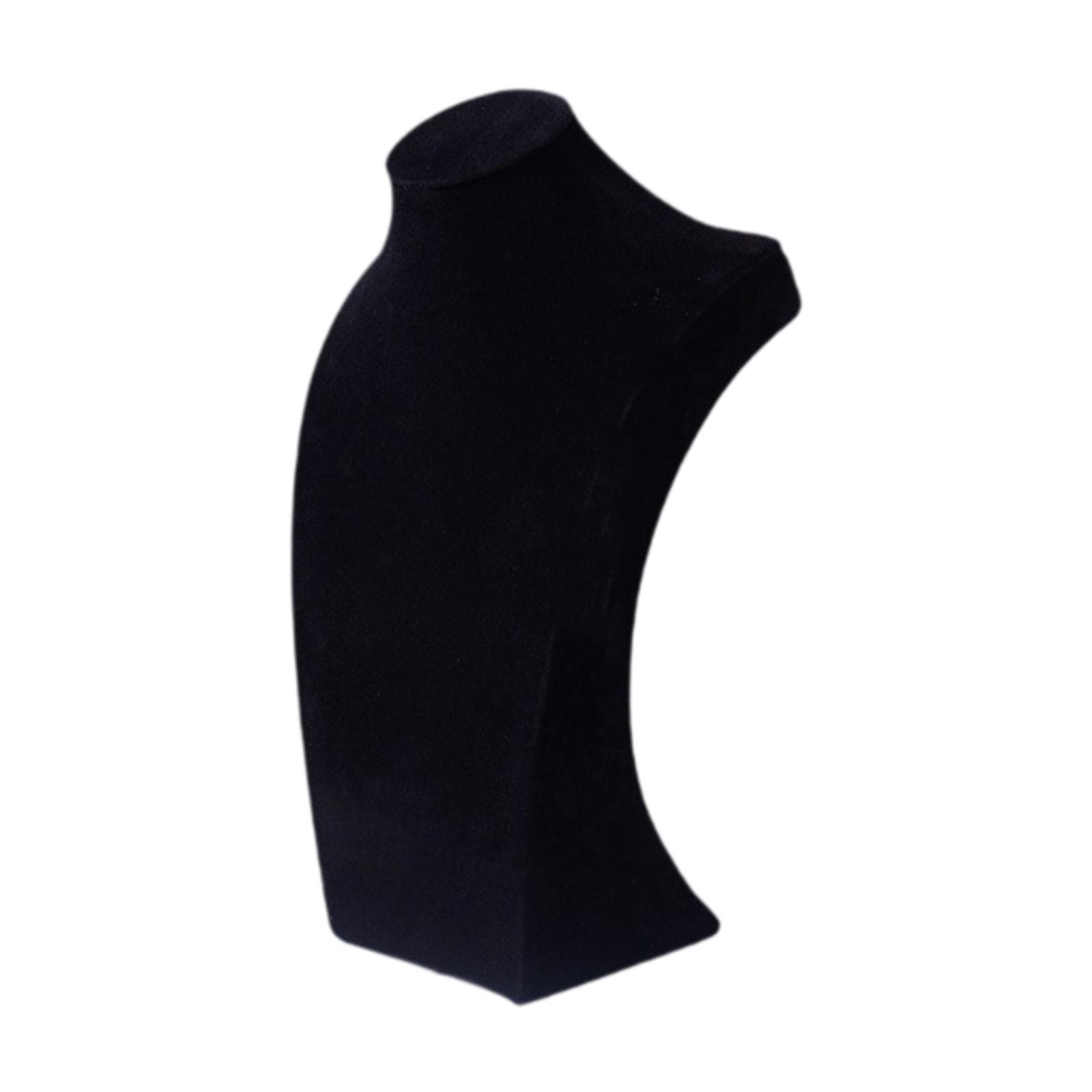 Ioensy - Soporte De Exhibición De Collares, Maniquí De Joyería Para Espectáculos, Accesorios, Aparador, Ferias Comerciales, Negro, 30Cm De Altura