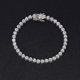 thumbnail image 3 of Pulsera de Tenis con Bisel de Corazón de 3 X 3 Mm para Mujer, Pulsera de Boda Transparente 5A+ CZ, Pulseras de Tenis de Plata Esterlina 925 para Mujer de 6-7.5 Pulgadas, 3 of 7