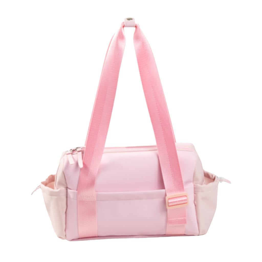 Ioensy - Mini Bolsa De Gimnasio Con Cremallera Y Correa Ajustable Para El Hombro, Ideal Para Entrenar, Hacer Deporte Y Citas, Color Rosa