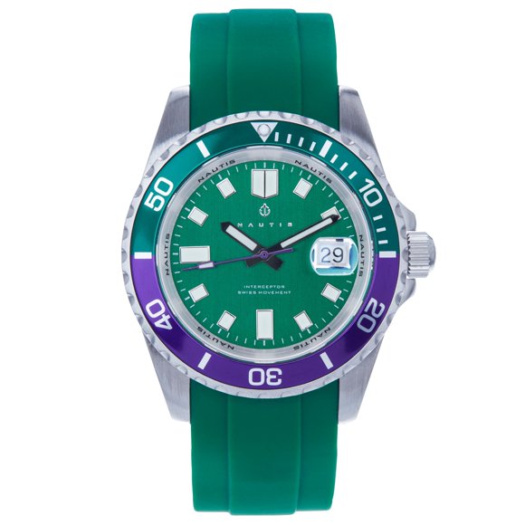 Reloj Nautis Interceptor con correas intercambiables - Verde