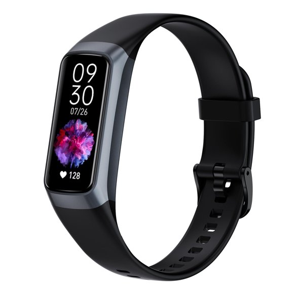 Pulsera de actividad TROTY con monitor de frecuencia cardíaca y sueño - negro