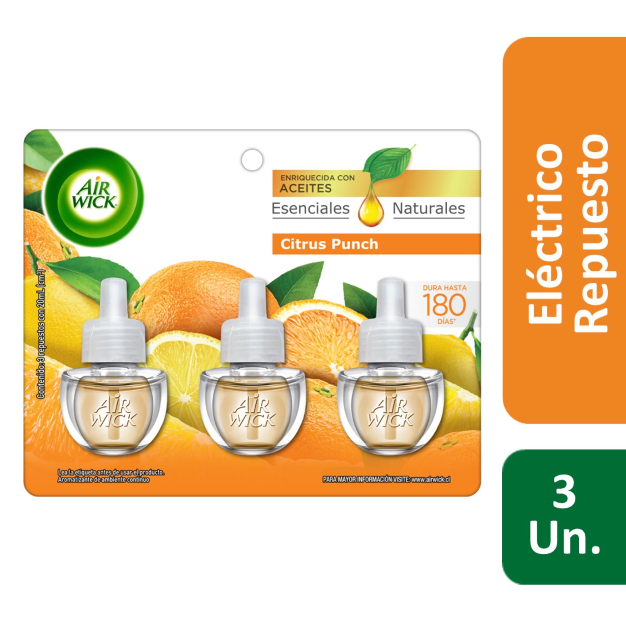 Aromatizante Eléctrico Citrus Recarga 3 Un 60 ml Airwick