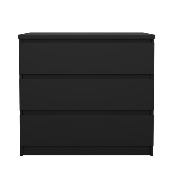 Cómoda Naia 3 Cajones 77X50X70.1 Cm Negro Mate