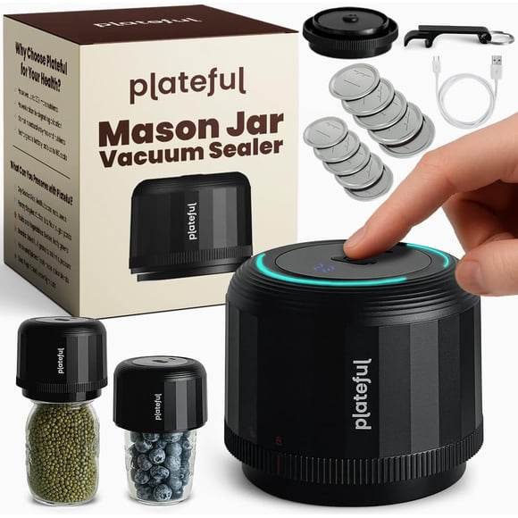 Kit de sellado al vacío Plateful Plateful, tarro de cristal eléctrico