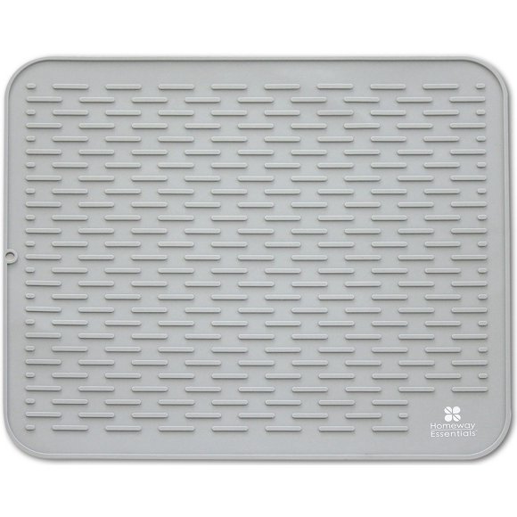 Alfombrilla para secar platos Homeway Essentials 53 × 46 cm Gris XL