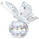 thumbnail image 1 of Base esférica de cinturón de mariposa de cristal, selección de materiales de alta calidad, diseño de mariposa personalizado, estatua de decoración de vidrio, 1 of 5
