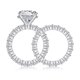 thumbnail image 3 of Juego de Anillos de Boda de Moissanita de 5 Quilates Color D VVS1 Anillos de Compromiso de Moissanita de Plata Esterlina 925 Juego Nupcial para Mujer Talla 5-9, 3 of 7